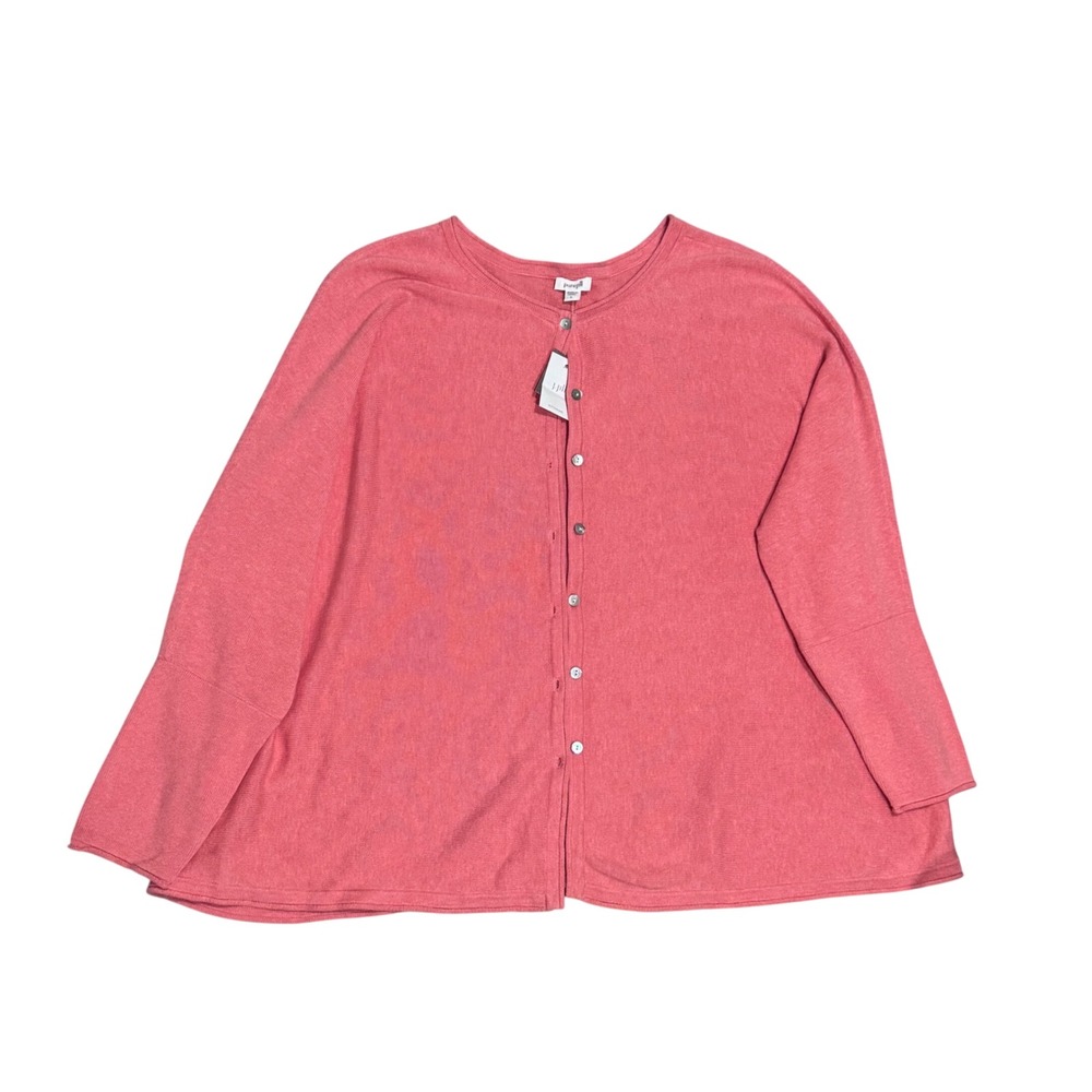 J. Jill Pure‎ Jill Cardigan Womens L Nectar NEW Cotton A-Line Sweater Oversized